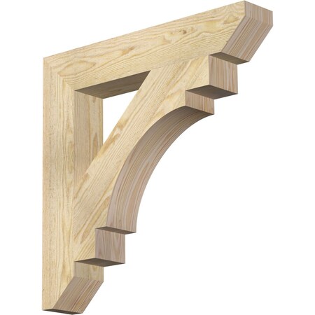 Ekena Millwork Merced Slat Rough Sawn Bracket, Douglas Fir, 4"W x 24"D x 24"H BKT04X24X24MRC06RDF